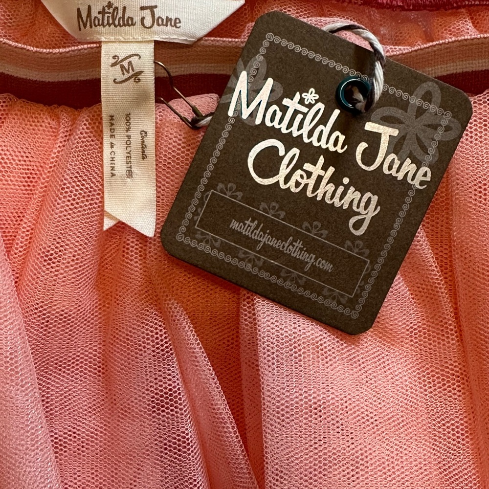 NWT. Matilda Jane Peach Tulle Skirt(M) - Picture 1 of 4